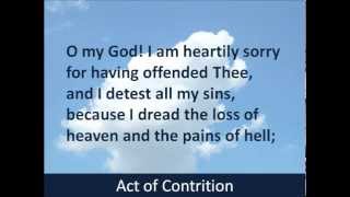 Act of Contrition  Confession  Hear and Read the Prayer  Baltimore Catechism  1885 [upl. by Eimiaj]