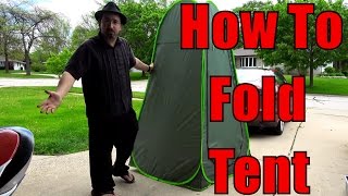 Folding the Privacy Pop Up Tent How to fold a Popup Changing Tent [upl. by Nakasuji]