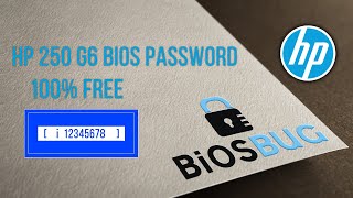 Reset your HP 250 G6 G7 Bios  Power On Password [upl. by Publea675]