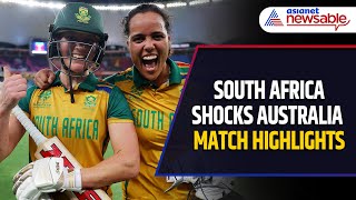 Womens T20 World Cup 2024 SemiFinal HIGHLIGHTS South Africa Upsets Australia  Anneke Bosch [upl. by Nauqal]