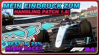 F1 24  Meine Meinung zum Handling Patch 16 im 25 Miami Race [upl. by Kcirdec]