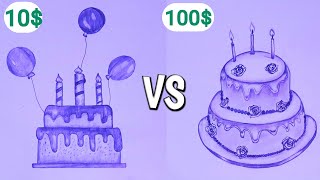 🎂 Normal vs Special Cake  How To Draw Birthday Cake Like A Pro [upl. by Aivartal152]