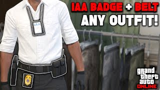 UPDATED How To Get The IAA Badge amp Belt On Any Outfit In GTA 5 Online [upl. by Legge]