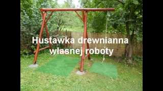 huśtawka własnej roboty drewniana  huśtawka jak zbudować [upl. by Myrilla]