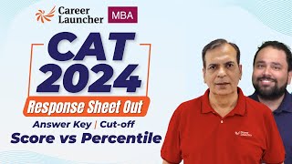 CAT 2024 Response Sheet Out  CAT Score vs Percentile  Cut Off  Response Sheet [upl. by Eedolem]