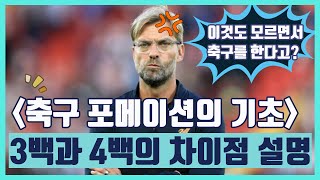 3백과 4백의 전술적 차이점 설명할 수 있어축구 포메이션의 기초 [upl. by Ora]