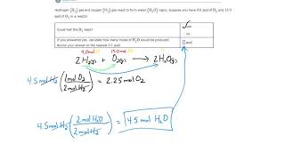 ALEKS  Solving molestomoles limiting reactant problems Example 1 [upl. by Dulcy813]