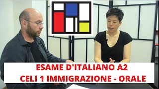 Esame di italiano CELI 1  A2 Immigrazione orale [upl. by Lamaj692]