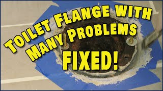 Toilet Flange with Many Problems  FIXED  The Meticulous Hack [upl. by Halyhs]