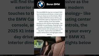 2025 BMW X1 Interior  Baron BMW shorts [upl. by Fiorenze484]