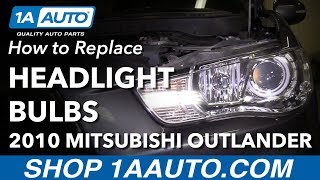 How to Replace Headlight Bulbs 0713 Mitsubishi Outlander [upl. by Ttevy]