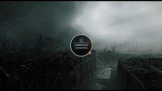 RELAXING RAIN WITH DISTANT ARTILLERY  BATTLE AMBIENCE  AMBIENCE CHANNEL  TWO HOUR for New Version [upl. by Narret872]