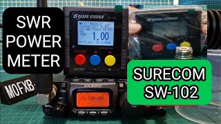 SURECOM SW102  SWR amp POWER METER Built in Battery [upl. by Dragde]