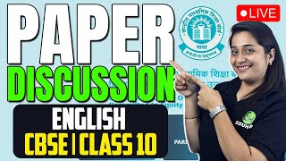 English Paper Discussion LIVE  CBSE Class 10  Board Exam 2023 [upl. by Natalia86]