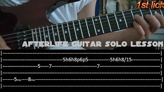 Afterlife Guitar Solo Lesson  Avenged Sevenfold with tabs [upl. by Peggy985]