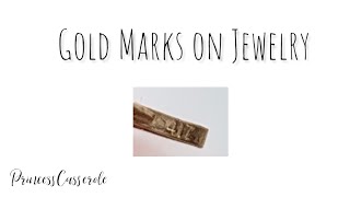 Gold Marks on Jewelry  What Do They Mean [upl. by Llyrad]