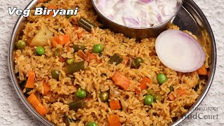 Veg Biryani Vegetable Biryani In Pressure Cooker Lunch Recipes [upl. by Hanikas]