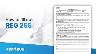 How to Fill Out REG 256 DMV Statement of Facts Online  PDFRun [upl. by Melvin]