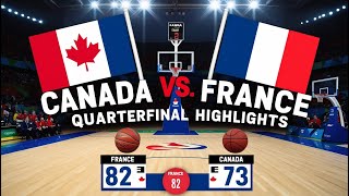 Canada vs France FULL GAME Highlights  Aug 6 2024  Olympic Men’s Basketball Quarterfinals [upl. by Nrublim834]