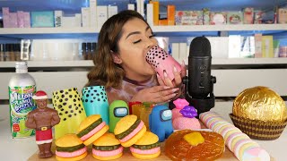 i Tried ASMR Eating BOBA TEA BOBA JELLY TIKTOK CHOCOLATE BOMBS MUKBANG 먹방 [upl. by Atiruam]