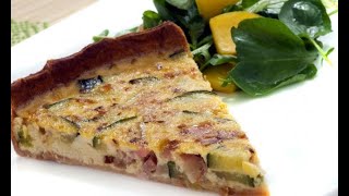 Receta de quiche de calabacín y bacón  Karlos Arguiñano [upl. by Blakelee]