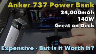 Anker 737 Power Bank 24000mAh 140w with Smart Screen feat Steam Deck [upl. by Benn]