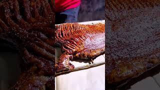 Roasted whole lamb crispy on the outside and tender on the inside carne asado comidadelicioso [upl. by Yvel753]