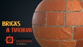 Brick Material in Substance Designer  Beginner Tutorial [upl. by Goto]