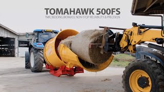 Teagle Tomahawk 500FS Feed Slide Round Bales [upl. by Ycat]