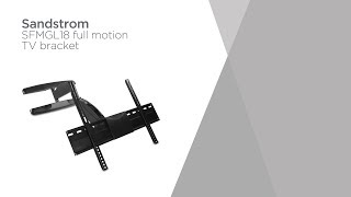 Sandstrom SFMGL18 Full Motion 4970quot TV Bracket  Product Overview  Currys PC World [upl. by Alaunnoif]