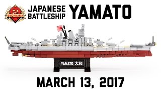 Battleship Yamato  Custom Military Lego [upl. by Nosille]