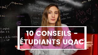 10 CONSEILS FUTURS ÉTUDIANTS UQAC  CHICOUTIMI [upl. by Ahsiekyt914]