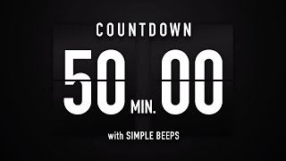 50 Minutes Countdown Timer Flip Clock ✔️ [upl. by Publius698]