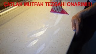 ÇATLAK MUTFAK TEZGAHI TAMİRİ Tezgahtadilatı1MutfakTezgahıOnarımı Çatlakdolguuygulaması Vlog [upl. by Asek]