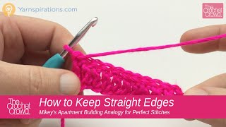 BEGINNER How to Crochet Straight Edges Tips Double Crochet [upl. by Niple501]