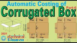 Corrugated box automated Calculation  Costing of corrugated box  box calculation formula  Part 6 [upl. by Leroj990]