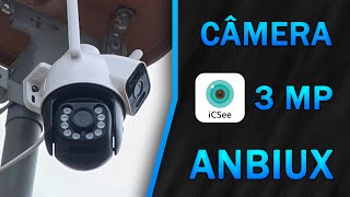 Câmera IP Com 2 Sensores de 3MP ANBIUX  iCSee ONVIF A27B [upl. by Ami547]