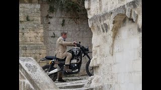 James Bond  No Time To Die Extended edit with bike stunt riding [upl. by Aennaej115]