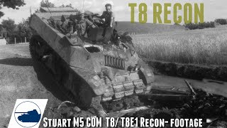 Rare WW2 Stuart M5 COM T8 T8E1 Recon  footage [upl. by Naimad]