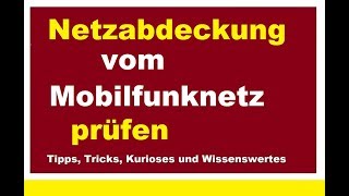 Netzabdeckung online prüfen 4Gde Mobilfunknetz Mobilfunkanbieter Vodafone o2 TMobile [upl. by Dinin]