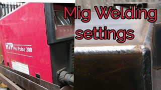 Mig welding settings for 14” steel [upl. by Salvidor]