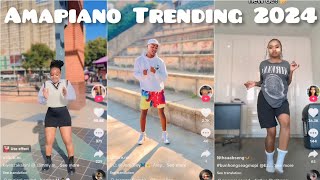 Amapiano Trending TikTok challenges  2024amapianodancechallengeamapiano [upl. by Aitnahs]