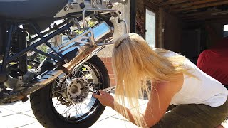 BMW R1200GS Adventure rear shock repairrebuild [upl. by Roxy52]