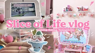 slice of life vlog ‧ ୨୧˚ 🍥🫧💕 Gaming Baking Manga Tamagotchi [upl. by Anigriv398]