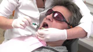 Painless Periodontitis treatment with the laser Laser treatment at gingivitis Part 1 [upl. by Nniuq]