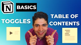 Notion Basics How to Use Toggles and Table of Contents [upl. by Yddet]