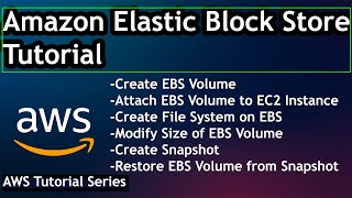 Amazon Elastic Block Store EBS  Full Lab Tutorial [upl. by Carolina479]