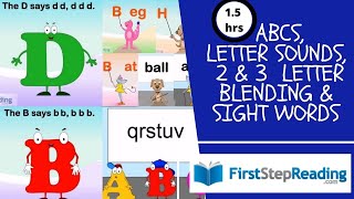 Letters  Sounds Blending  Sight Words  Phonics Reading Kindergarten Learning FirstStepReading [upl. by Einaled]