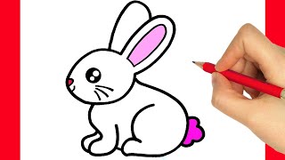 COMO DIBUJAR UN CONEJO DE PASCUA  DIBUJAR UN CONEJITO DE PASCUA [upl. by Addi32]