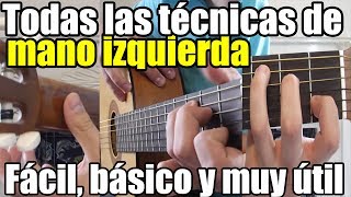 Clases de guitarra para principiantes 6 Como tocar con la mano izquierda Fácil y básico [upl. by Jacqueline]